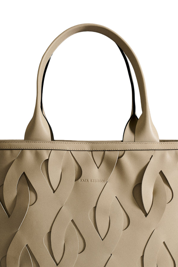 Roads Nappa Leather Hand Woven Tote Bag