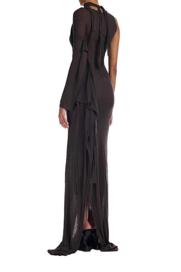 Deconstructed Linen Maxi Dress