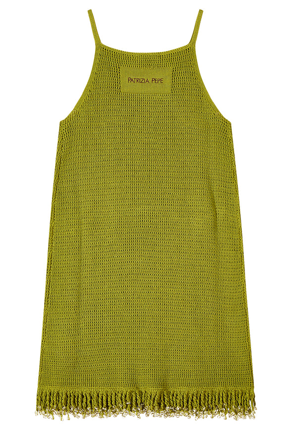 Fringe Hem Strappy Mini Dress