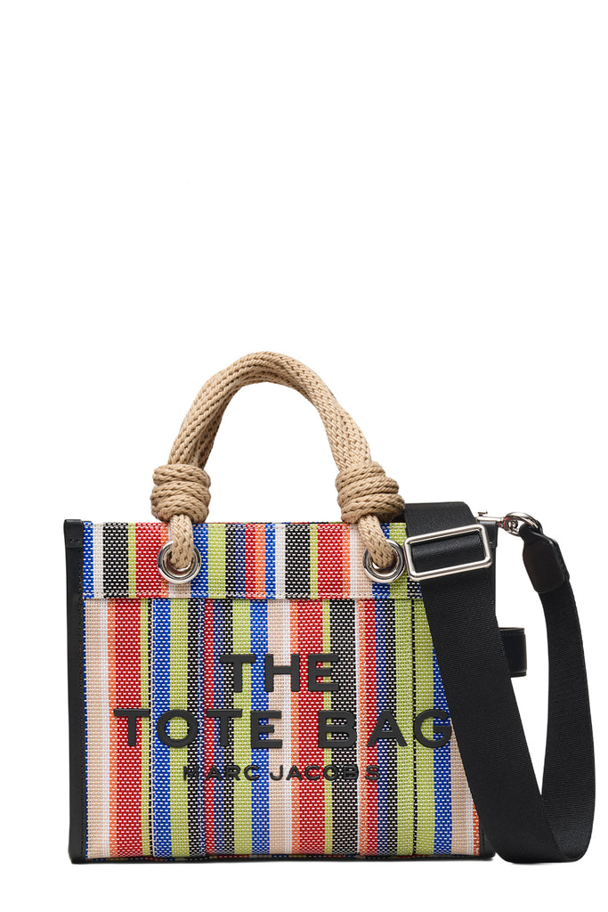 The Small Stripe Mesh Rope Tote Bag