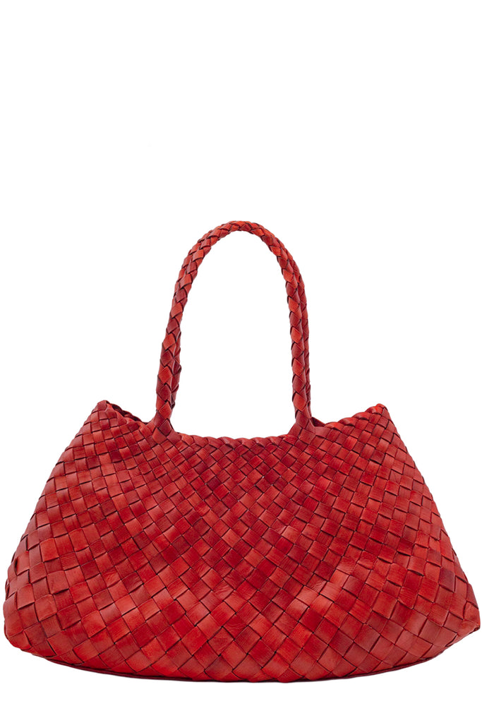 Big Santa Groce Woven Leather Bag