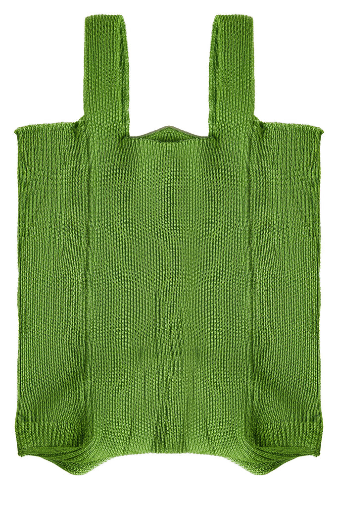 The Emma medium square-shape totebag in apple green color from the brand A. ROEGE HOVE