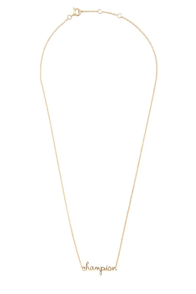 The champion necklace in gold colour from the brand ALL THE LUCK IN THE WORLD
