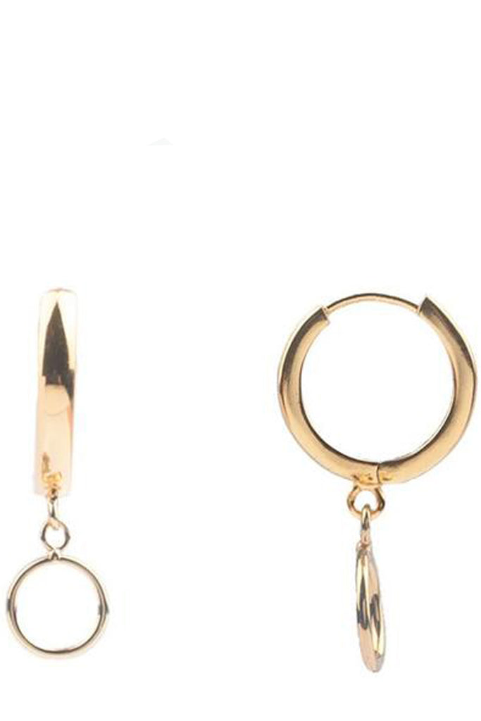 The Circle earrings in gold colour from the brand ALL THE LUCK IN THE WORLD.