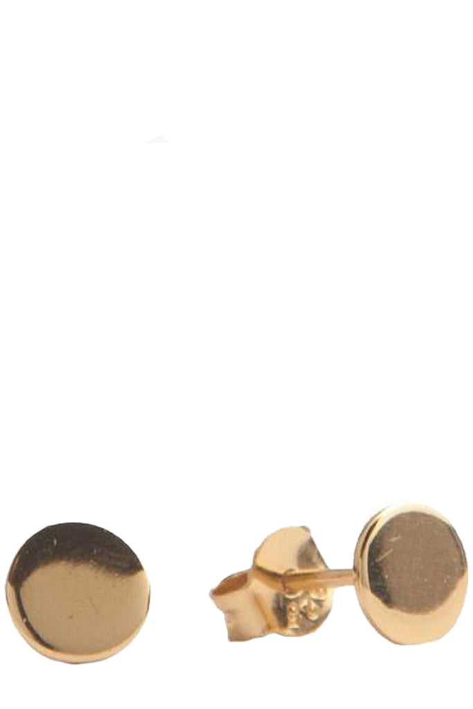 The Circle stud earrings in gold colour from the brand ALL THE LUCK IN THE WORLD.