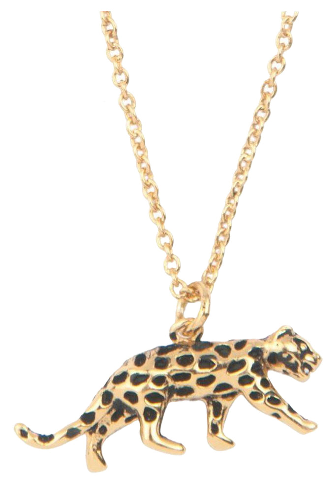The Leopard necklace in gold and black colours from the brand ALL THE LUCK IN THE WORLD.