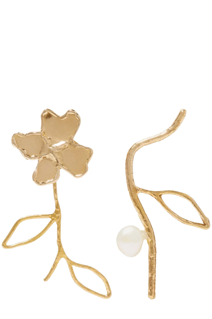 The Petals and Branches earrings in gold and pearl colours from ANITA BERISHA