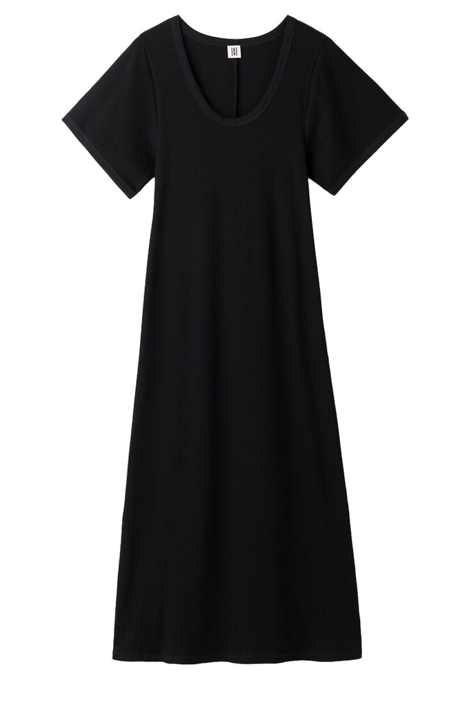 The Anaissa Short-Sleeve Maxi Dress in black colour from the brand BY MALENE BIRGER
