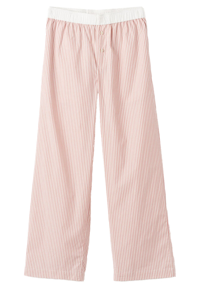 The Helsy Straight-Leg Organic-Cotton Pants in pink colour from the brand BY MALENE BIRGER