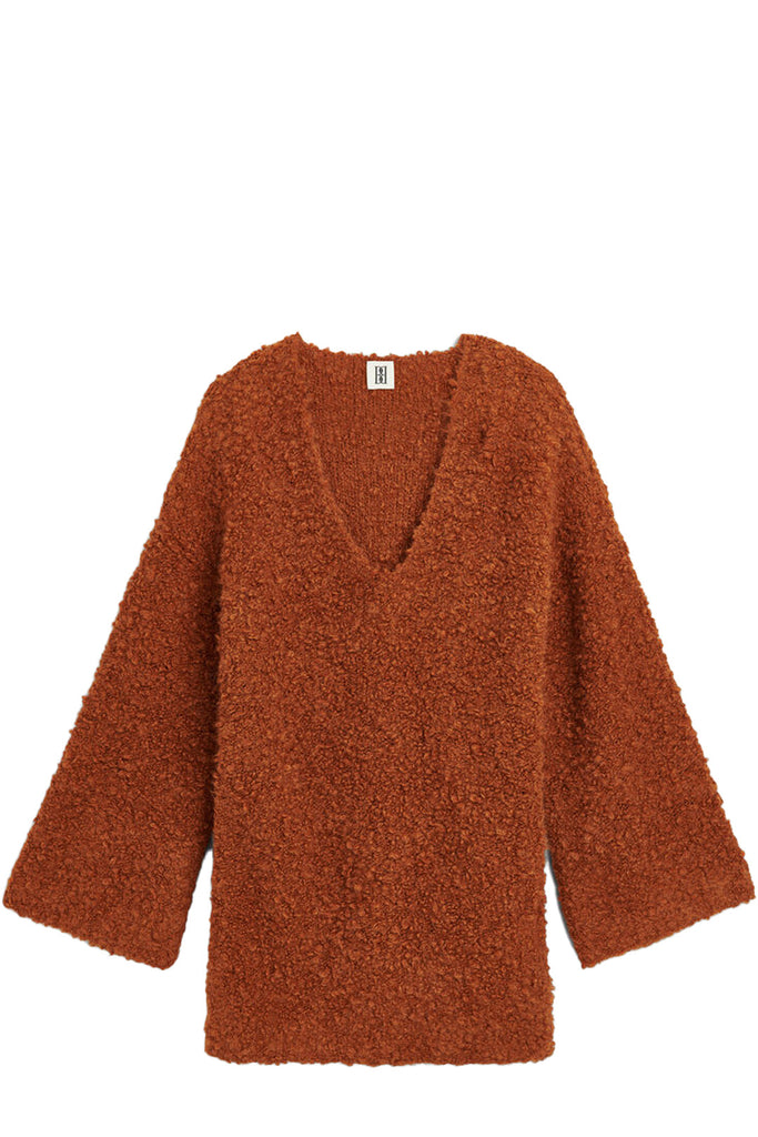 The Karlee wide-sleeve Alpaca wool-blend sweaster in brick color from the brand BY MALENE BIRGER