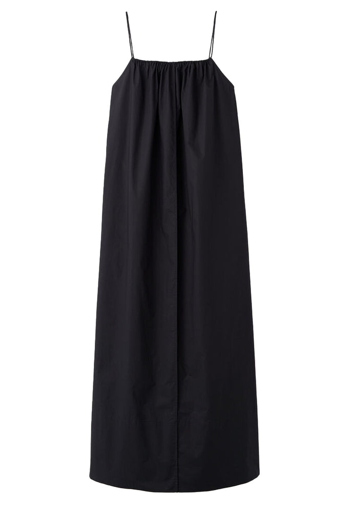 The Lanney Organic-Cotton Spaghetti-Strap Maxi Dress in black colour from the brand BY MALENE BIRGER