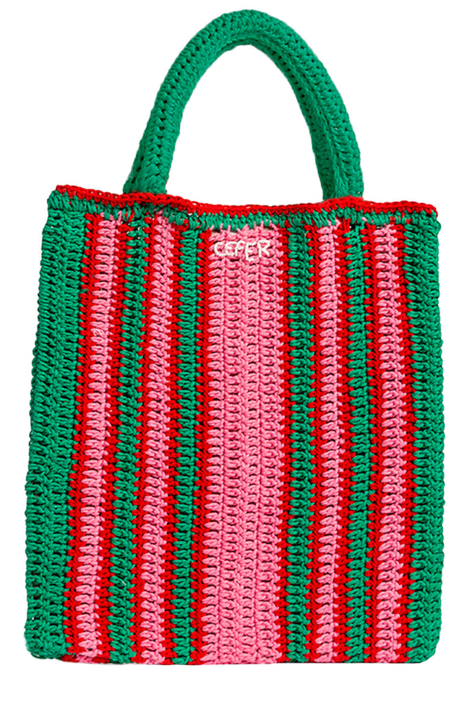 The Homero handmade woven totebag in green color from the brand CEFÉR