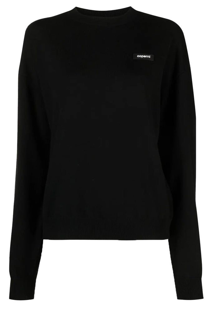 The logo-embellished crewneck sweatshirt in black color from the brand COPERNI