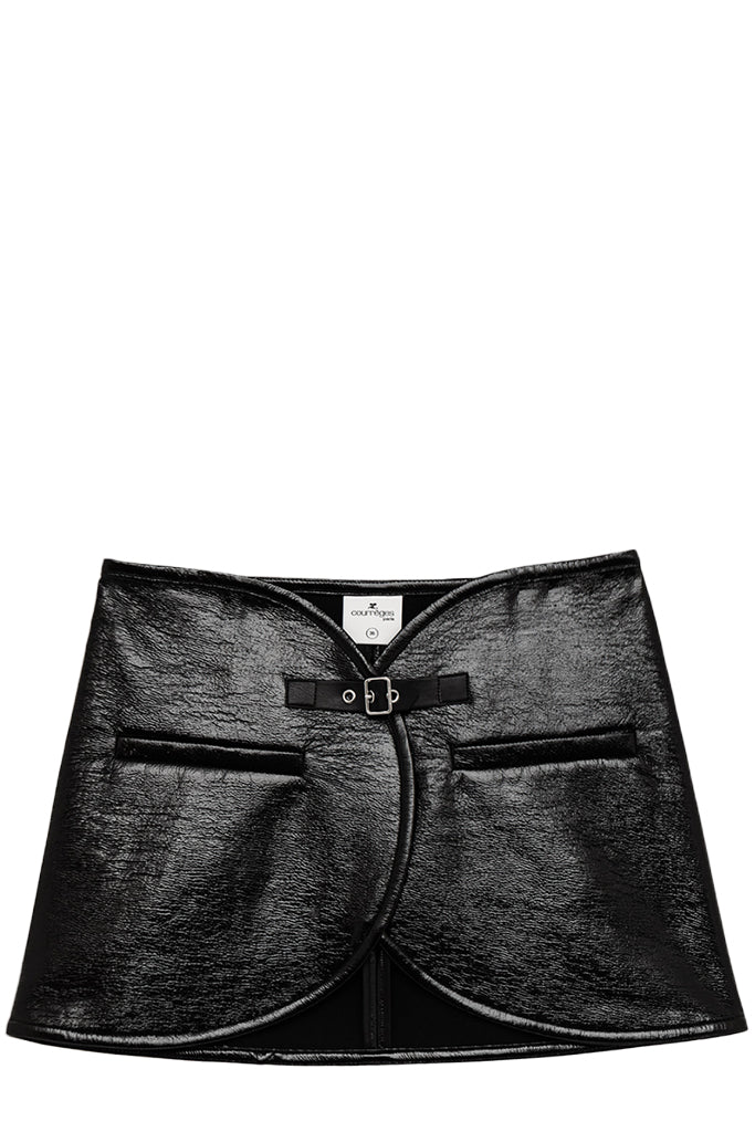 Ellipse Vinyl Mini Skirt