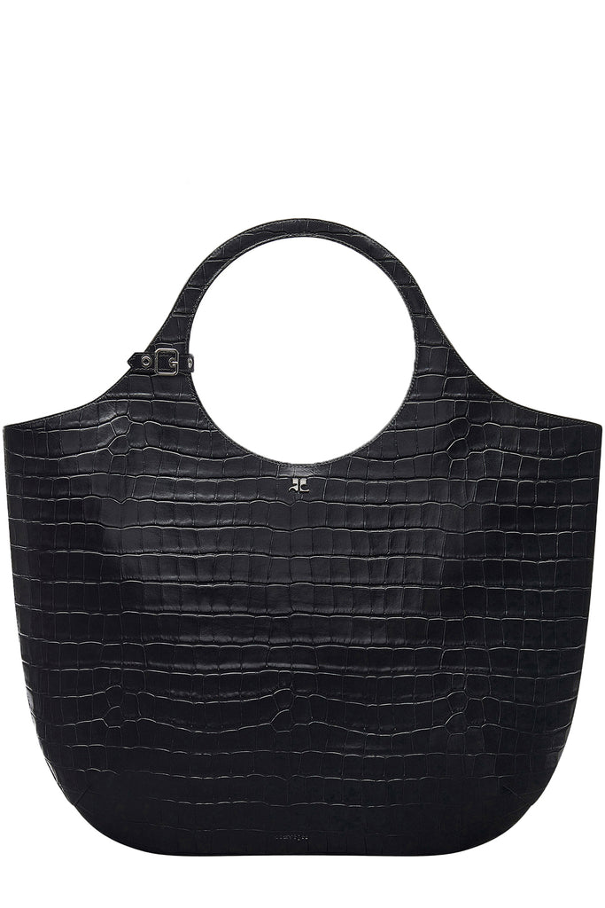 Large Holy Croco Stamped Leather Bag