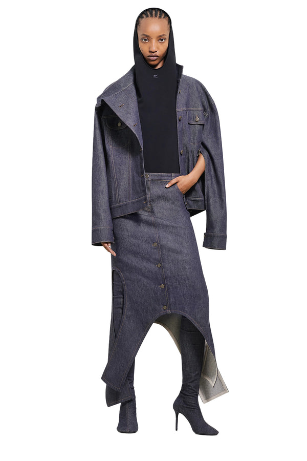 Oversize Motorcycle Denim Blouson