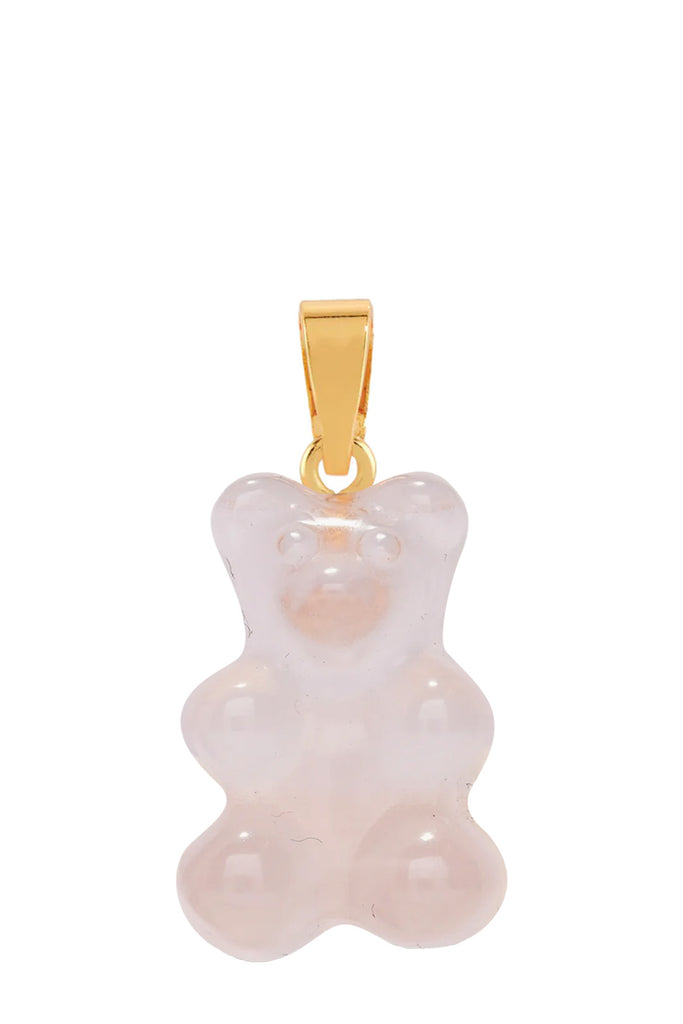 The Crystal Nostalgia Bear pendant with classic connector in gold and pink colours from the brand CRYSTAL HAZE