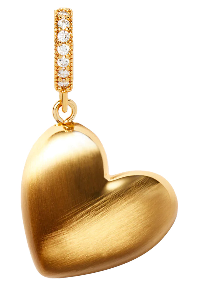 The Hazed heart pendant with pave connector in gold colour from the brand CRYSTAL HAZE