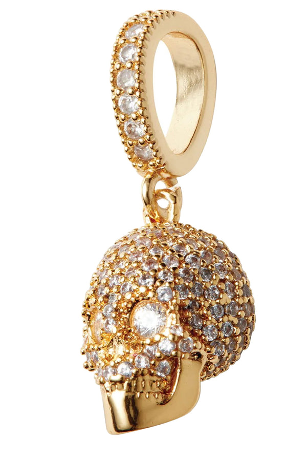The Mr Nice pendant with pave connector in gold color from the brand CRYSTAL HAZE