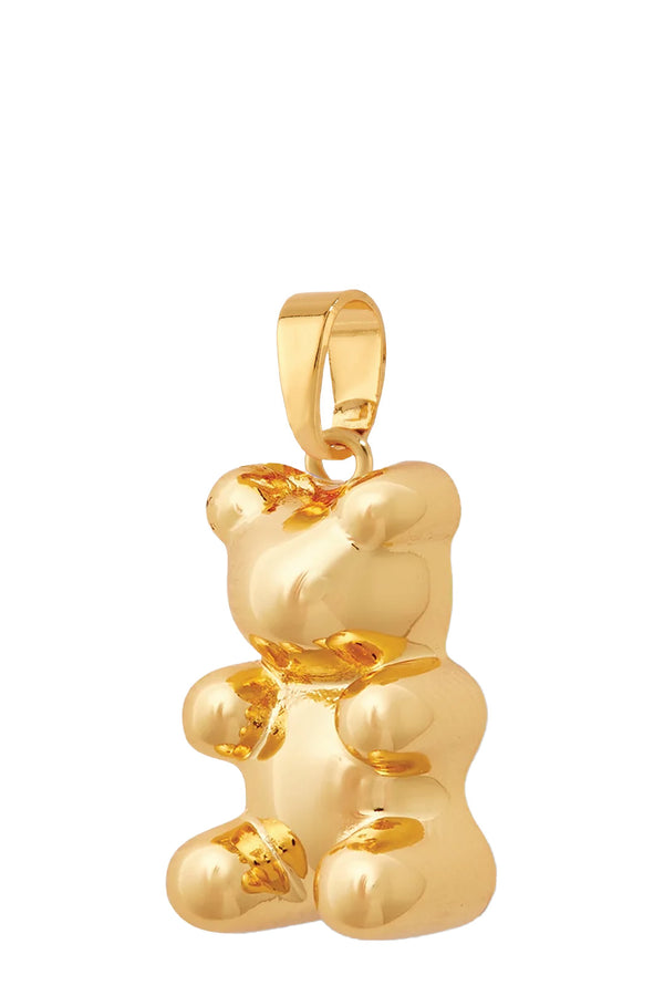 The nostalgia bear pendant in gold color from the brand CRYSTAL HAZE