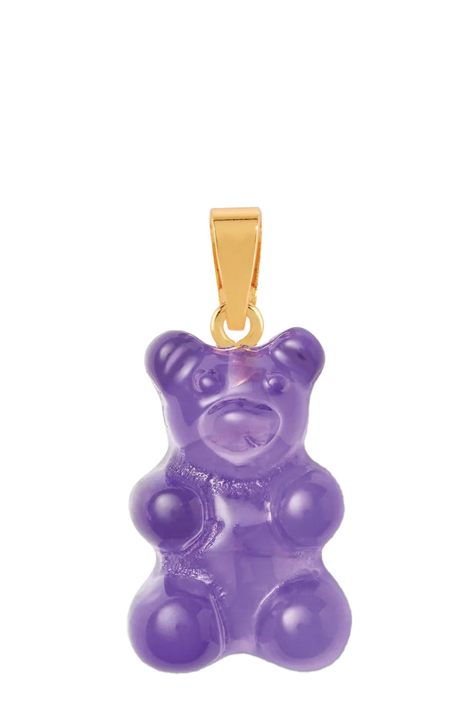 The nostalgia bear pendant with classic connector in plum and gold colors from the brand CRYSTAL HAZE