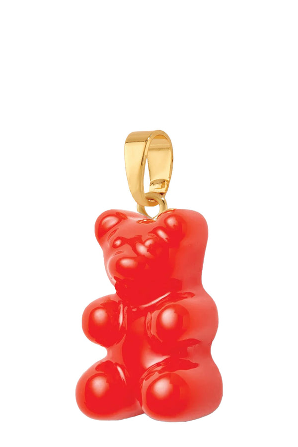 The Nostalgia bear pendant with classic connector in gold and sangria colour from the brand CRYSTAL HAZE