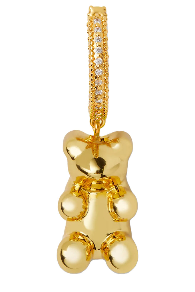The Papa Bear hoop earrings in gold color from the brand CRYSTAL HAZE