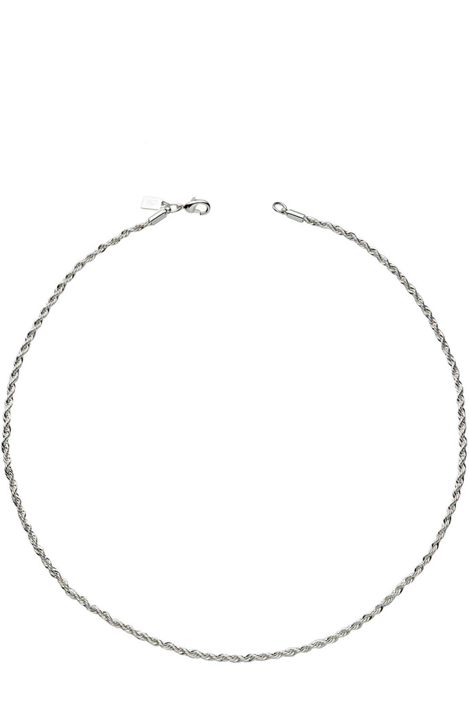 The rope chain in silver colour from the brand CRYSTAL HAZE