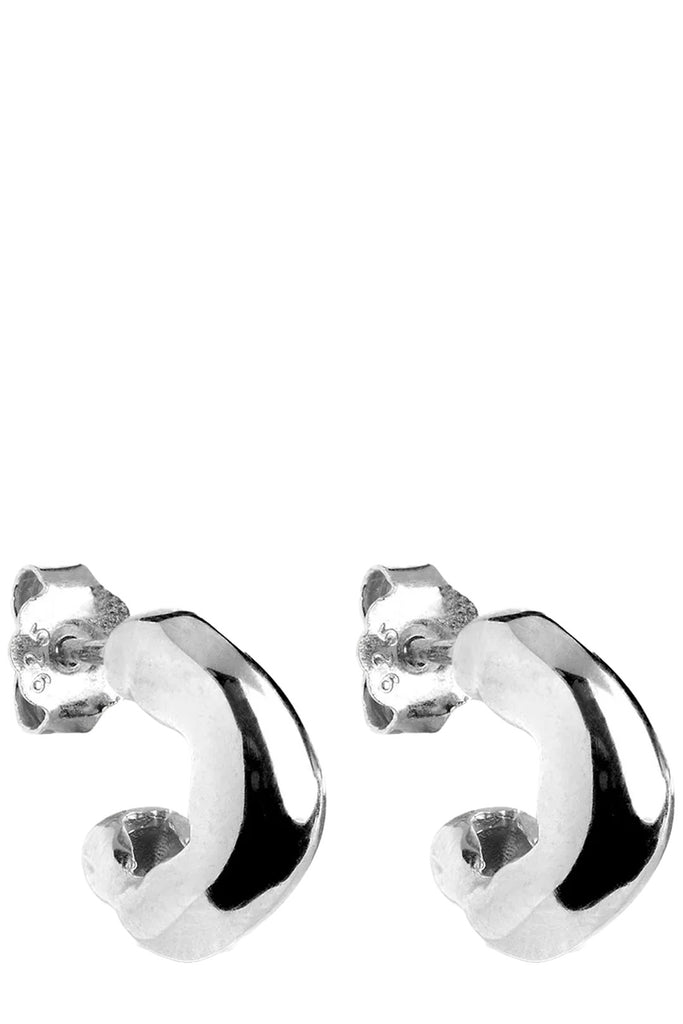 The Gianna small hoop earrings in silver colour from the brand ENAMEL COPENHAGEN