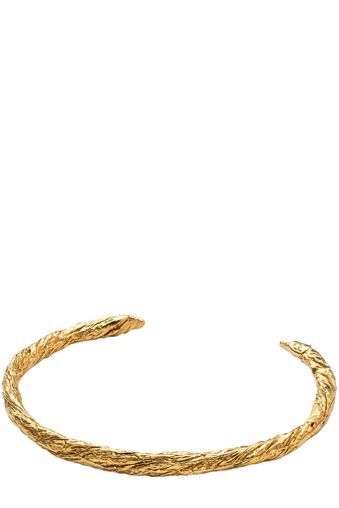 The archaic solid bracelet in gold color from the brand EVA REMENYI