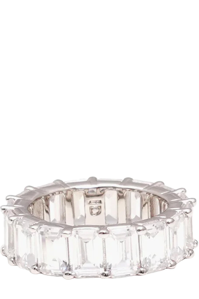 The chunky colorful ring in silver and clear colours from the brand IZABEL DISPLAY