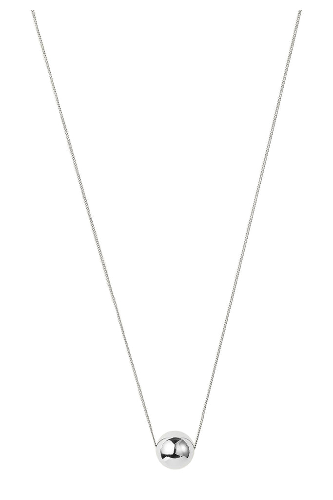 The Aurora necklace in silver colour from the brand JENNY BIRD