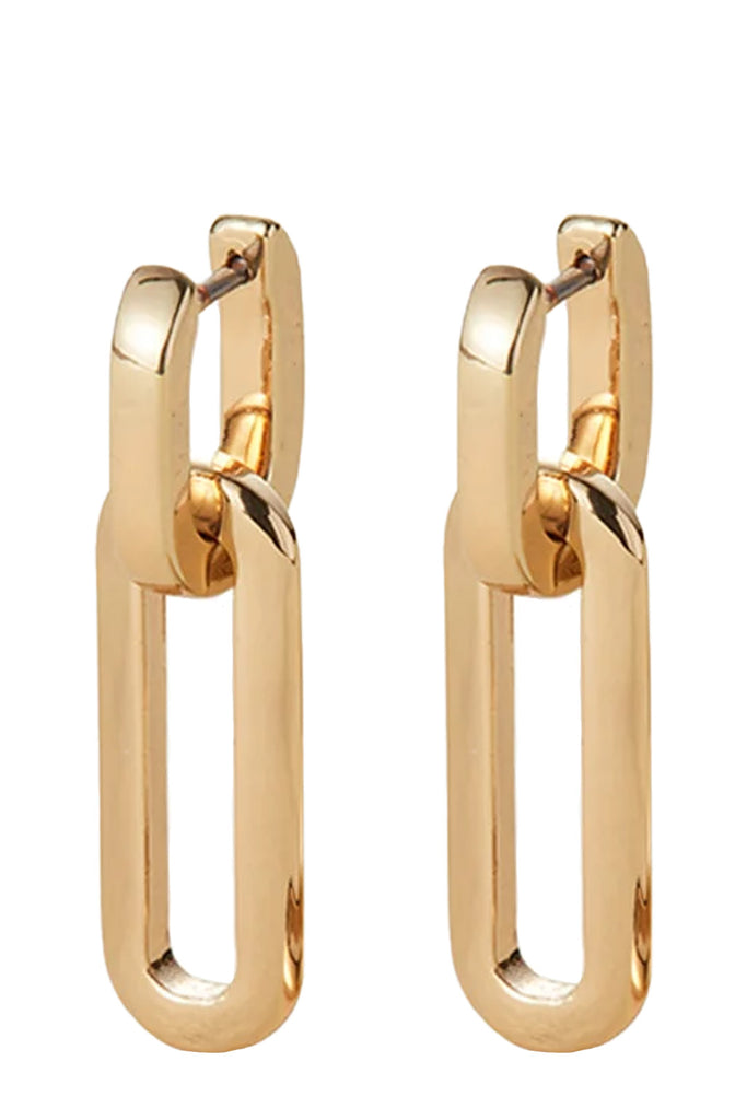 The Teeni detachable link earrings in gold colour from the brand JENNY BIRD