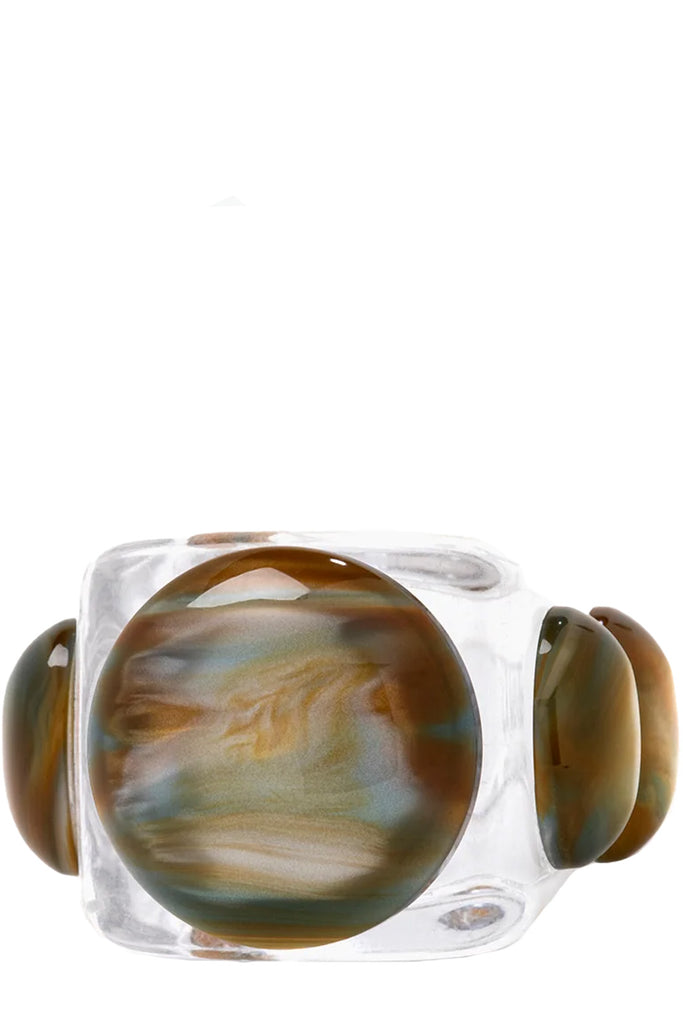 The Princesa Leia ring in transparent and brown colours from the brand LA MANSO