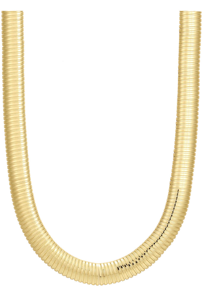 The Flex Snake chain necklace in gold colour from the brand LUV AJ