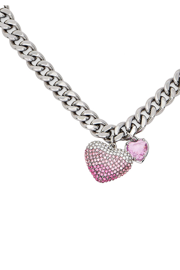 Heart Balloon Pave Necklace