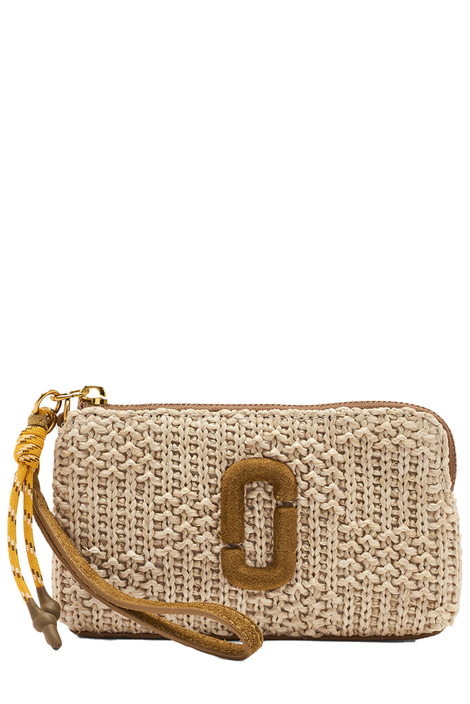 The Summer Woven Snapshot Wristlet Bag