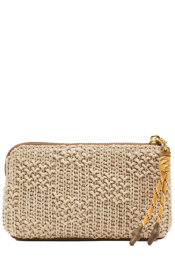 The Summer Woven Snapshot Wristlet Bag