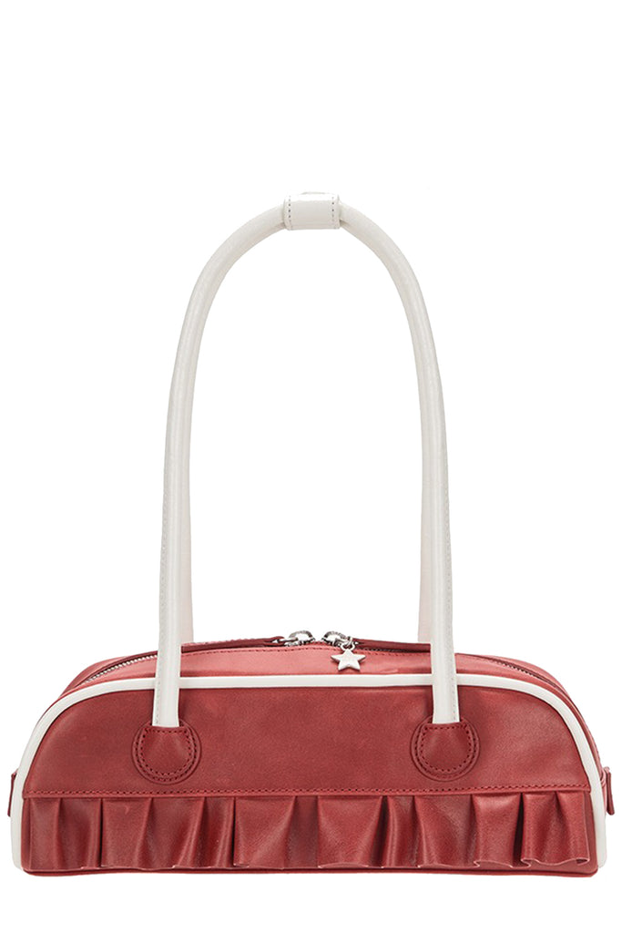 Margesherwood X Peanuts Soft Boston Pull-Up Crinkle Leather Ew Mini Piping Bag