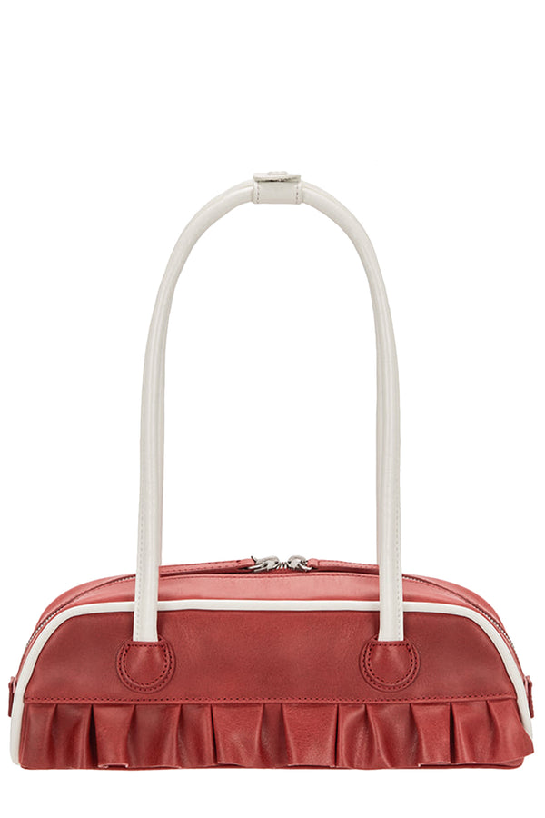 Margesherwood X Peanuts Soft Boston Pull-Up Crinkle Leather Ew Mini Piping Bag