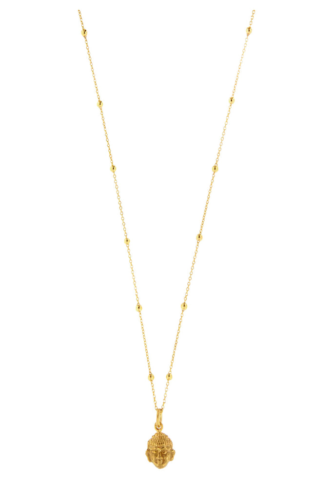The Buda necklace in gold colour from the brand MESH