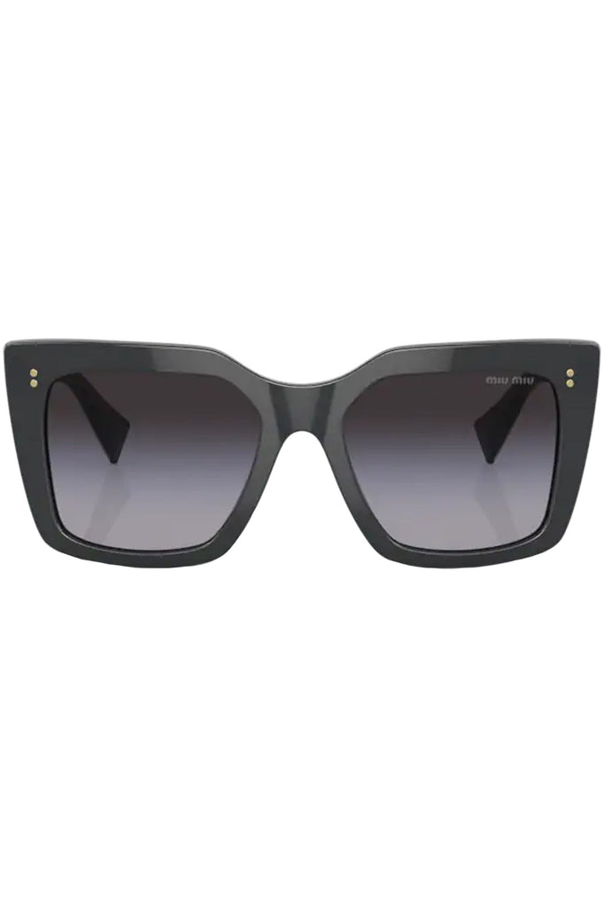 The bold square-frame metal temple-detail sunglasses from the brand MIU MIU