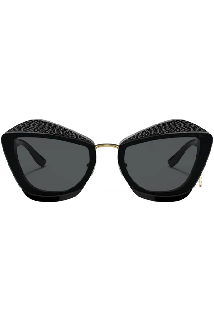 The butterfly metal logo-pendant sunglasses from the brand MIU MIU