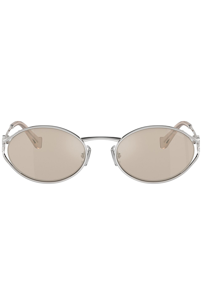 Oval Wire-Frame Logo-Embellished Sunglasses