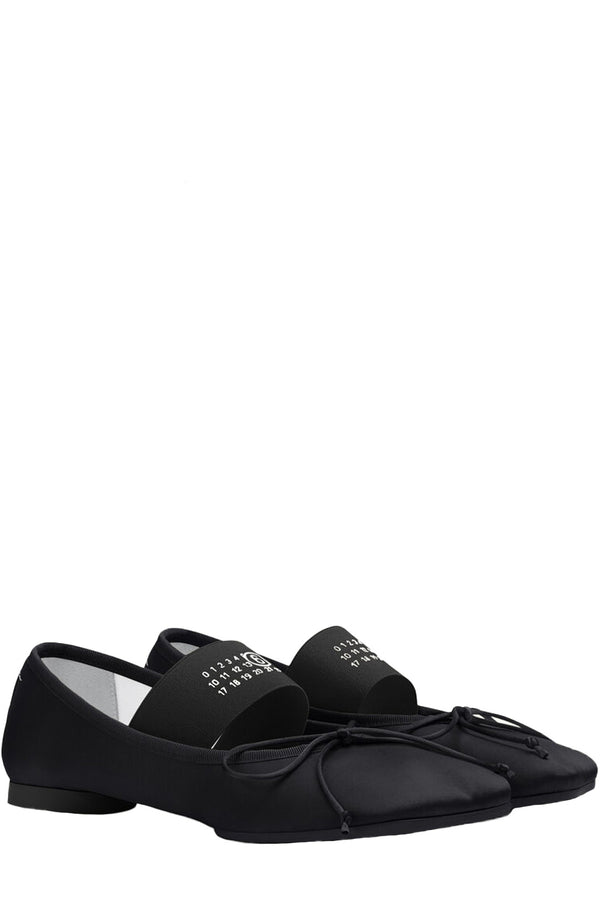 The Anatomic strap-detail ballerina flats in black colour from the brand MM6 MAISON MARGIELA