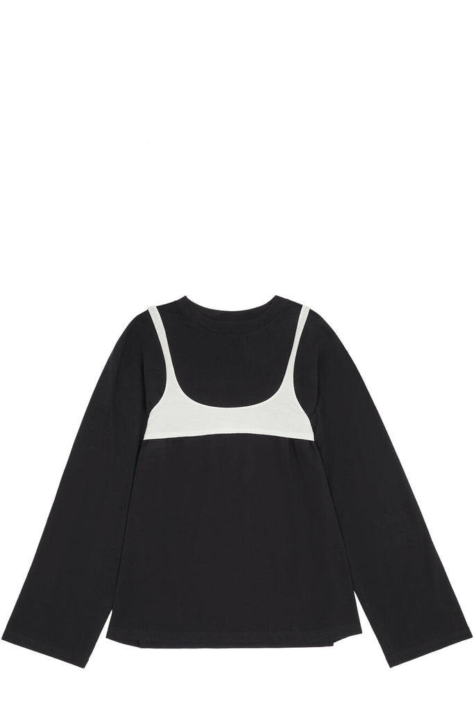 The Numeric Signature bra-detail sweater in black and white colours from the brand MM6 MAISON MARGIELA
