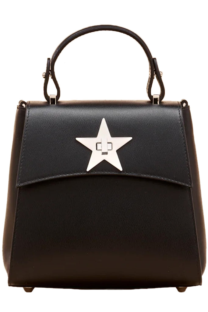 The Star curve mini bag in black and silver colour from the brand NINI