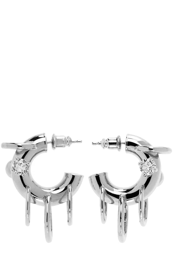 The Pierced hoop earrings in silver colour from the brand PANCONESI