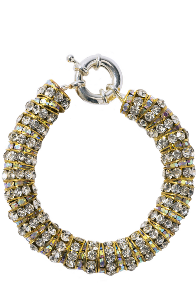 The Fat Diamond bracelet in gold and clear colours from the brand PEARL OCTOPUSS.Y