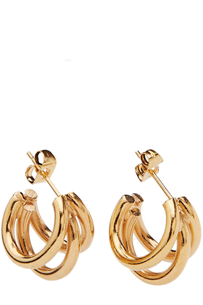 The Mai micro earrings in gold colour from the brand PICO COPENHAGEN